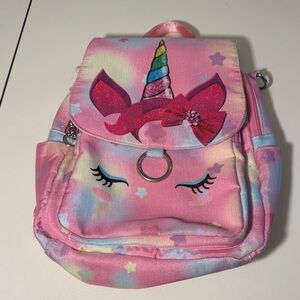 Unicorn Kids Backpack - Pink and Multicolor